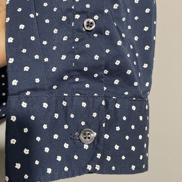 Dockers Men’s Classic Fit Long Sleeve Button Down Shirt XL Blue Floral Print - Picture 3 of 16